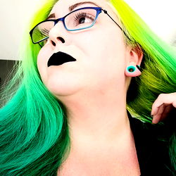 Model Angela with vibrant hair