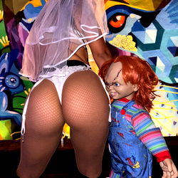 Model and Toy in Colorful Setting