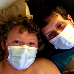 Shannon Taylor from Great Falls, MT in a humorous moment with mask