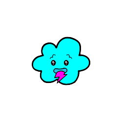 Playful Cute Cloud Character