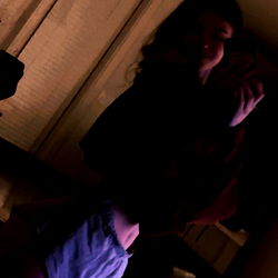 A woman taking a selfie