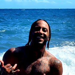 Young Male Athlete on Beach