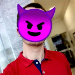 Man Making Funny Face in Photo