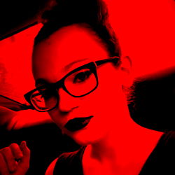 Vivid Red Glamour Model