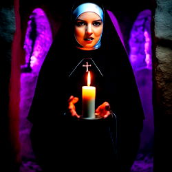 AmethystPeach - Nun-inspired Halloween costume