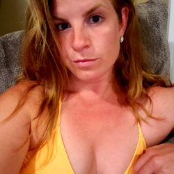 Alyce Morgan in a yellow bikini