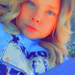 Stylish Model Kasey in Blue and White