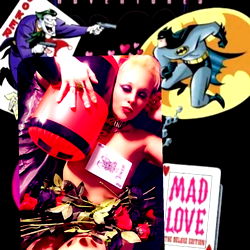 Sensual Pin-Up Art of OnlyFans Model Goddess Brat Celebrating the 1980s Movie 'Batman' with Stylish Comic Book Themed Photos