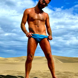 Epic Rob on a desert beach