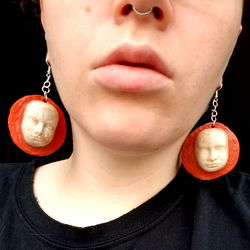 Vintage Whimsical Face Mask Earrings: Aspen Orchard's Latest Creation