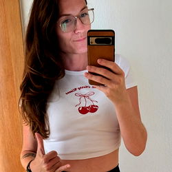 Fashionable Woman Posing with Cellphone