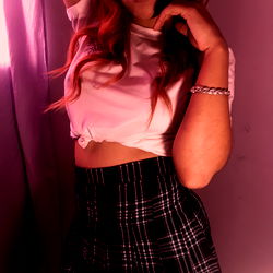 Stylish model in school uniform