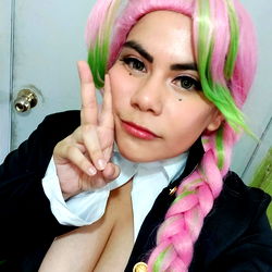 Anime-Inspired Model in Cosplay Mode