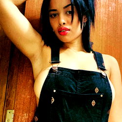 Aghata Model Pose in Denim Jumpsuit