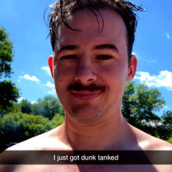 A Shirtless Man at a Pool