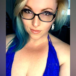 Sultrydivinesoul on OnlyFans - Blue Hair, Elegant Gown, Tattoo