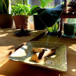 Modern Aesthetic Tabletop with Blue Decor