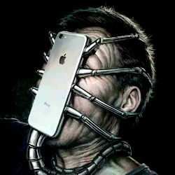 Cyberpunk Science Fiction Cell Phone Artwork