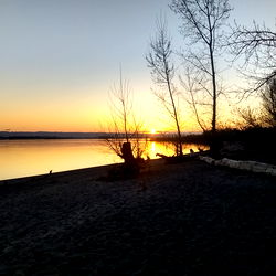 Serene Sunset at Lake Portland with Reflection
