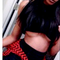 Fashionable model in a mirror selfie