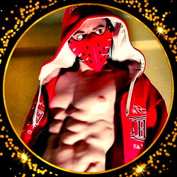 Fitness Model Abdominator Showcases Ripped Abs in Red and White Hoodie