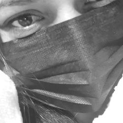 Sexy Amateur Model Showcasing Mask & Blonde Hair