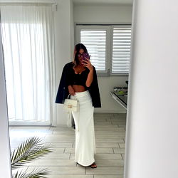 Stylish Model Posing in Living Room