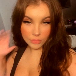 Model in Dressy Black and Red Dress