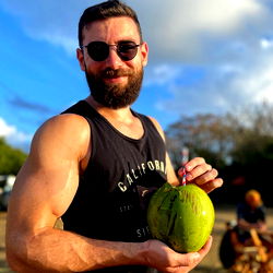 Beach-Going Coconut Enthusiast in Brazil