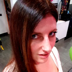 SabrinaDeep: Red Hair Model at Salon