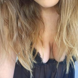 Beautiful Blonde in Spain with Cleavage