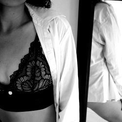 Elegant Colombian Model Showcasing Lingerie