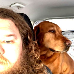 Abel - Bearded Man with Dog