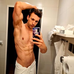 Tomas, a Fitness Model in His Bathroom