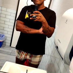 Candid Moment in the Bathroom