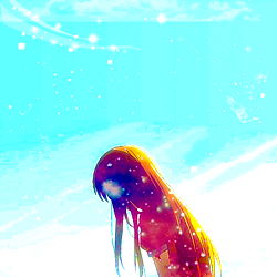 Aesthetic Anime Character in a Dreamlike Landscape