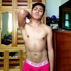 Model Showcasing Abs and Underwear