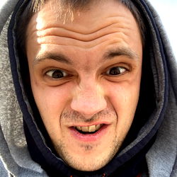 A Young Man in a Hoodie