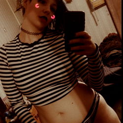 Key in Striped Bikini