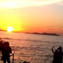 Beautiful Sunset Scene at a Beach