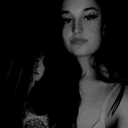 A Striking Black and White Portrait of Angelica Rose on OnlyFans