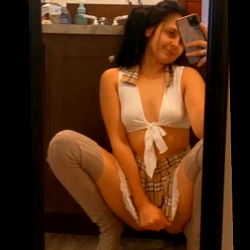 Fans Adoring the Beautiful Maddie Peaches in Her Striped Outfit