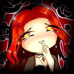 Red-Haired OnlyFans Model with Roses in Background