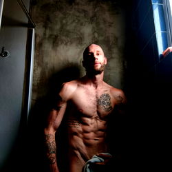 OnlyFans Guillaume Wayne in a Bathroom