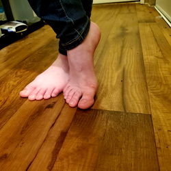 Oregon Model Ashe - Feet on Wooden Floor