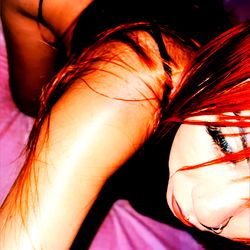 Sensual Model Posing in Lingerie