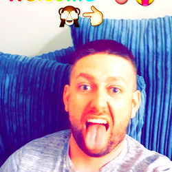 Welcome! Monkey Emoji, Tongue Sticking Out - Aaron Bennett