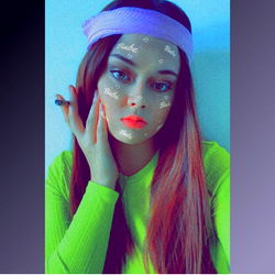 Stylish Female Model in Colorful Outfit and Headband, 20s