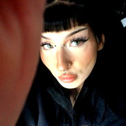 Spicy Spiked Selfie with Exotic Background