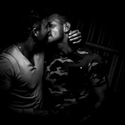 Intimate Moment Between Two Men